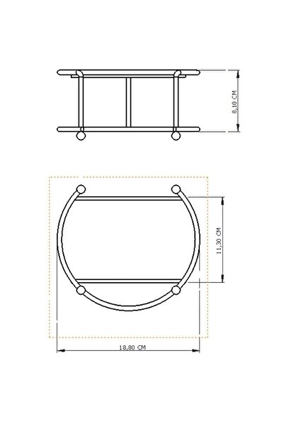 Edora Home ROSE Small Size Presentation Bowl 2-Piece Metal Gift Decoration Catering / TRANSPARENT PLEXY / Stainless