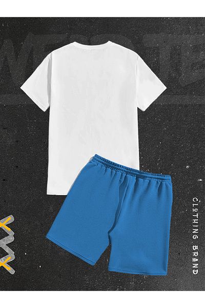 WEARTEX New Season 2-Piece Love And Hate Printed Shorts T-shirt Set