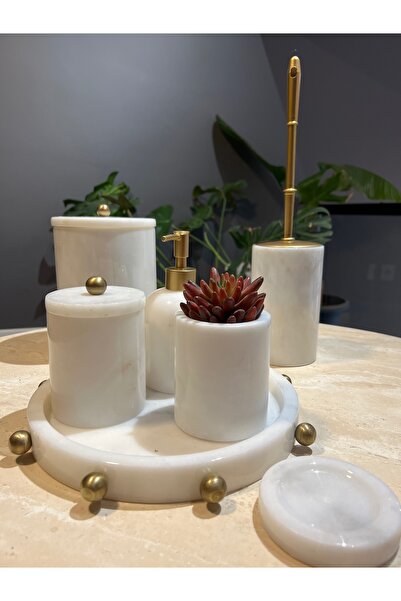 MIARIK DESIGN & DEKORASYON DEKORATİF BEYAZ MERMER TOP TOP ESKITME KABARET DET...