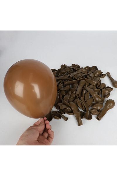 Yogi parti 12 Inch Pastel Colored 10-Piece Chocolate Balloons - Brown