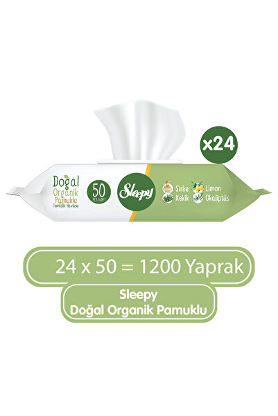 Sleepy Doğal Organik Pamuklu Temizlik Havlusu 24x50