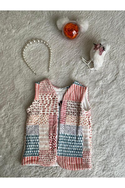 Muse Baby Mevsimlik %100 Organik Patchwork Kapitone Çocuk Yelek