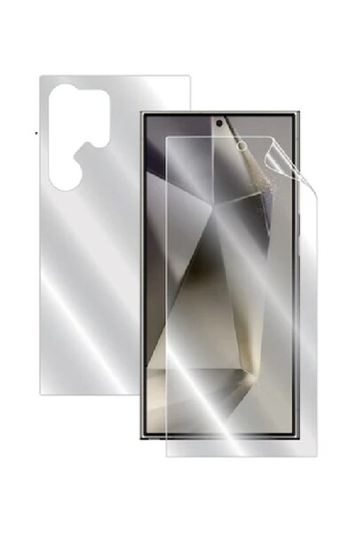 ROVA Galaxy S24 Ultra Uyumlu Ön+arka Body Şeffaf Ultra Koruyucu Nano Jelatin