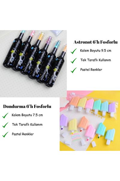 Woody Sofia Astronaut Highlighter Ice Cream Highlighter 12 Highlighters in 6 Packs
