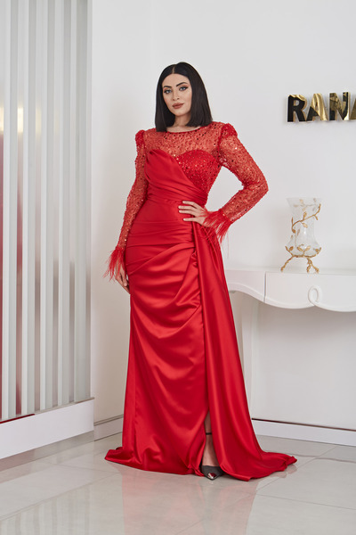 Rana Zenn LİNDA ABİYE KIRMIZI