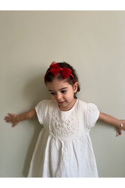 SAKLIDESİGN Hidden Design organza bow crown