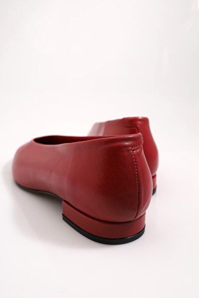 5in1Canpolat Cherry Lambskin Ballerinas 24005