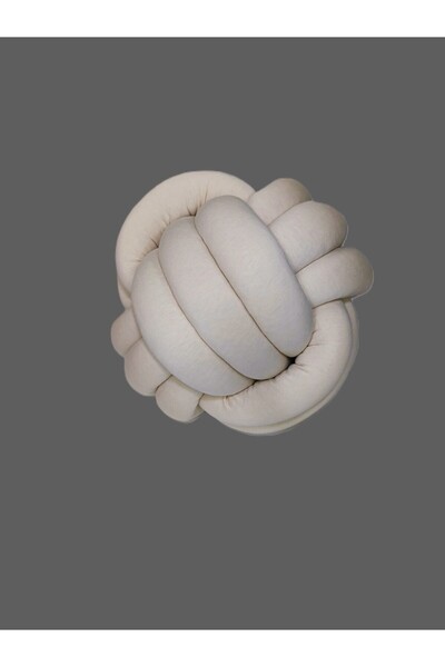 meleginisiklitoplari وسادة مزخرفة بعقدة كريمية