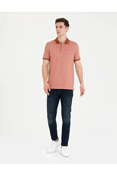 Pierre Cardin Μπλουζάκι με μοτίβο μονής τσέπης χωρίς σίδερο με κανονική εφαρμογή με γιακά πόλο