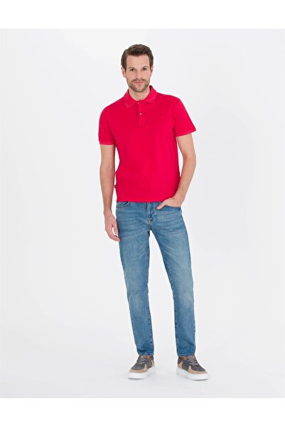 Pierre Cardin Slim Fit Basic Polo Neck 100% Cotton Mercerized T-Shirt