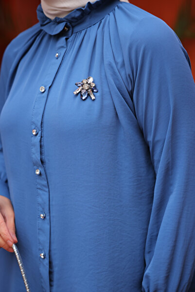 benguen 61639 Brooched Shirt Indigo