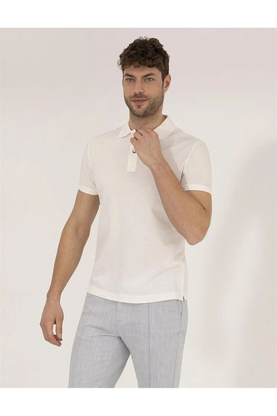 Pierre Cardin Slim Fit Basic Polo Neck 100% βαμβακερό μπλουζάκι Mercerized