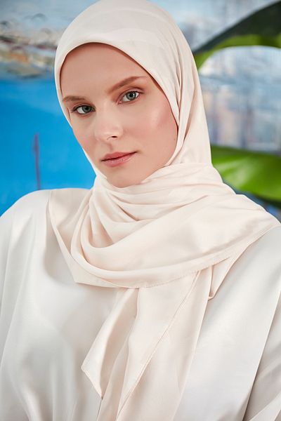 Scarf Πέτρινο γεωμετρικό κασκόλ σιφόν