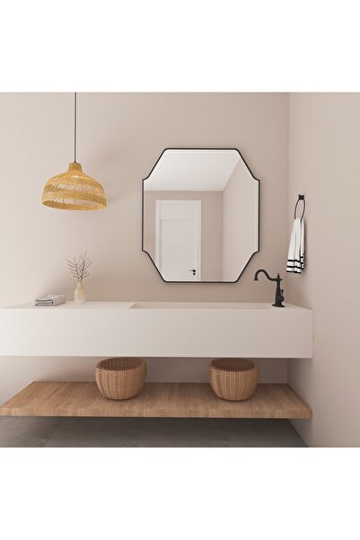 MKS Design 70x90 Duvar Dekor Aynası / Asimetrik Ayna / Konsol Aynası / Düzensiz Ayna / Estetik Ayna