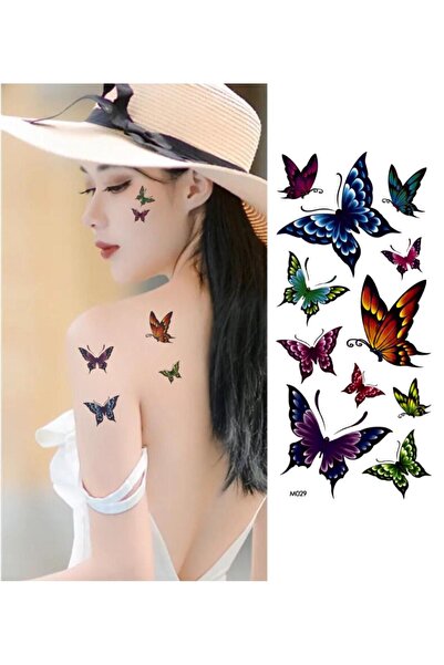 Mecit Tuhafiye KELEBEKLER YÜZ VUCUT MAKYAJ İÇİN GEÇİCİ DÖVME