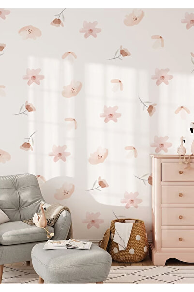 WALLHUMAN Narin Çiçekler Çocuk Odası Duvar Stickerı