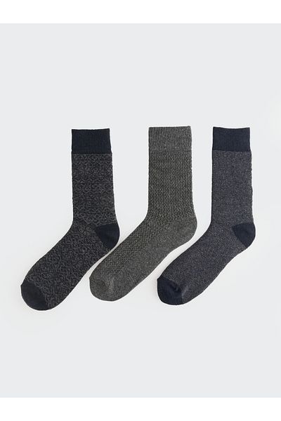 LC Waikiki Patterned Men's Socks 3-Piece