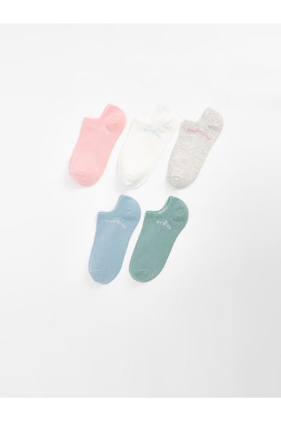 LC Waikiki Bedruckte Booties-Socken für Damen im 5er-Pack