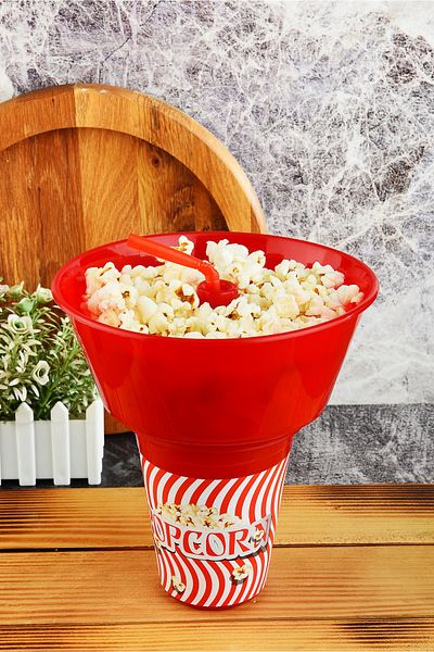 Cosiness Round Corn Bucket Glass with Straw