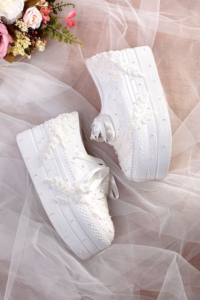 Karınca 1-93315 Sports Wedge Heel Bridal Shoes