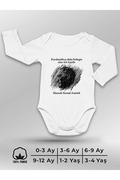 Trakya Bazaar Karalandıkça Daha Belirginleşen Tek Kişidir Mustafa Kemal Atatürk (Uzun Kollu Zıbın)