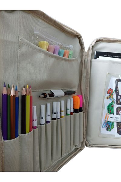 Next Craft Picture Bag Folder with Pen Holder Notebook Paint Supplies Activity Bag Unisex Multi-Purpose Bag
