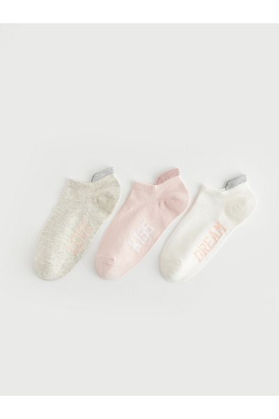 LC Waikiki Printed Women's Booties Socks 3 Pack
