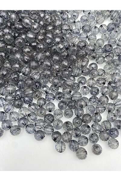 Hedef Bijuteri 10 ملم رمادي، مدخن / أنثراسيت اللون نموذج عالمي خرز أكريليك، م...