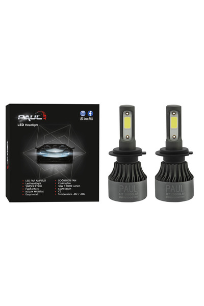 PAULLED H4 Paul Led Xenon Far 10.000 Lümen Güç 1 Yıl Garanti
