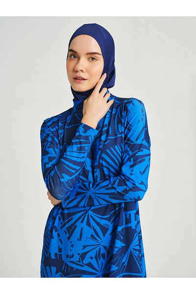 ALFASA Χαλαρό μοτίβο Battal Hijab μαγιό