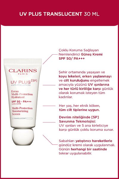 Clarins Clars Multi Protection Hydratant UV Plus Spf 50 - Pa+++ 30ml