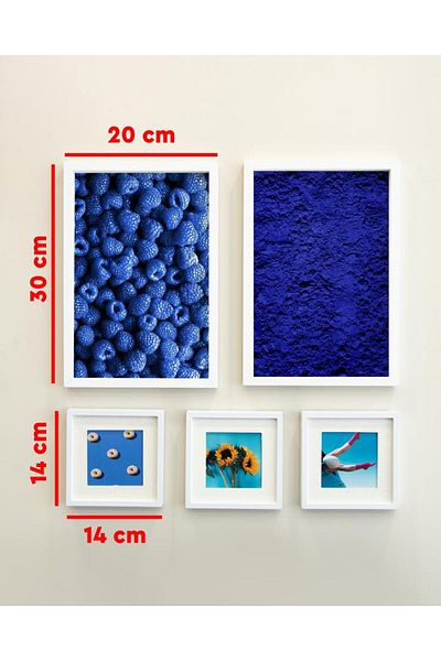 Nobbystar White 5-Piece Frame Set with Adhesive Remover and Mat - Photo Frame