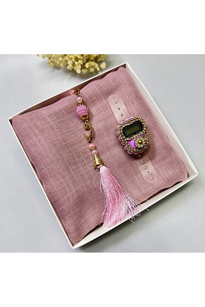 lifestyling Gazelle Religious Set Head Scarf Pearl Rosary Zikir Matik