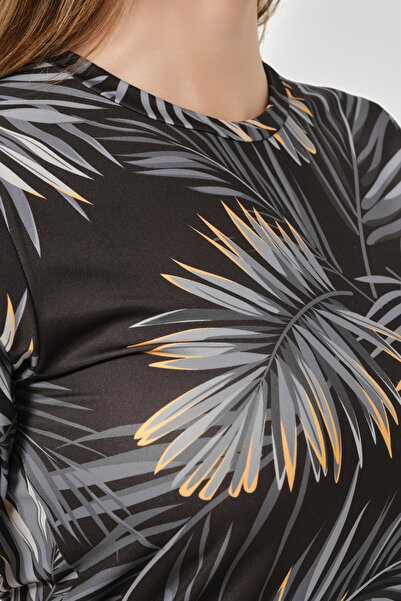 ALFASA Μπλουζάκι με στάμπα, μισό μανίκι και μισό κλειστό μαγιό