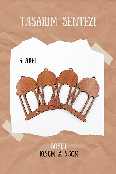 Tasarım Sentezi Ahşap Fener Lamba Figür Kandil Sembol Dekoratif Süs Light Duv...