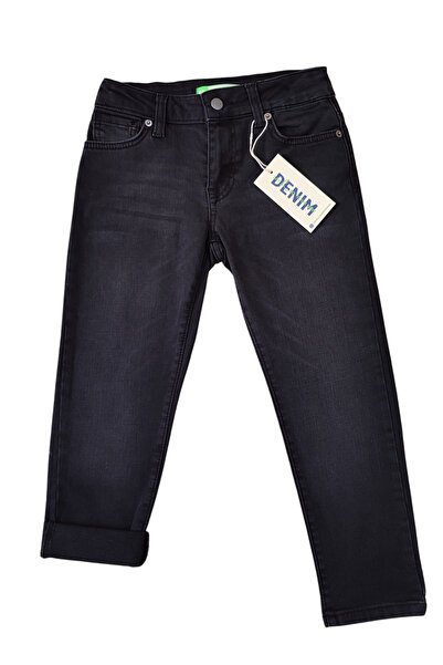 FourClovers بنطال جينز للأولاد - أسود مع ليكرا وخصر قابل للتعديل