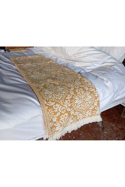 KARAKRAL Shawl Patterned Mustard Single Jacquard Pique