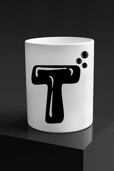 yhfoto T Letter Handless Double Coffee Cup - 300 Ml. - Water glass -