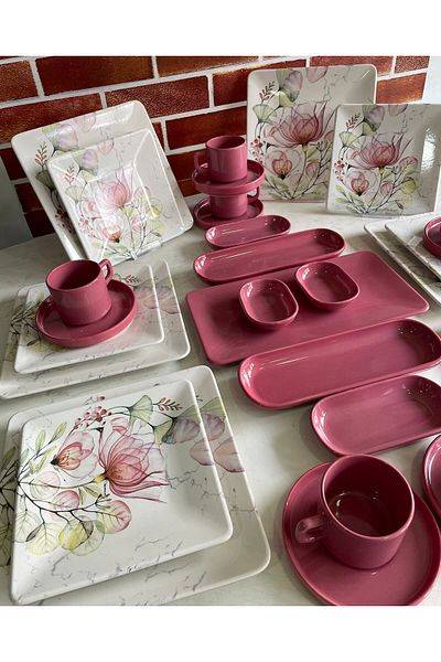 Keramika Raspberry 31 Piece Breakfast Set