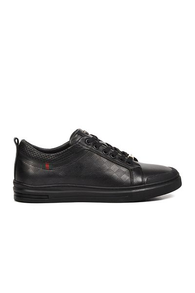 Pierre Cardin 10206 Black Genuine Leather Men's Sneakers