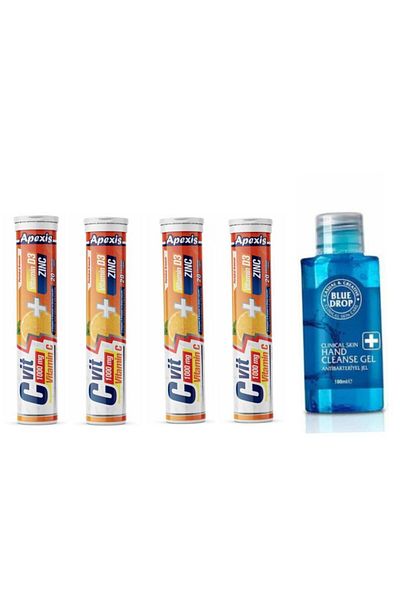 Apexis Vit C 1000 Mg and D Vit 20 Ef X4 - 100 Ml Bluedrop L Patternfectani