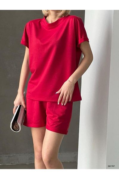 rengamoda Women's Two Thread Fabric Double Suit with Shorts (Coloured)