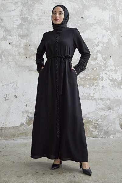 InStyle Μύτη μπράτσου Λεπτομέρεια φτερού Jeweled Ferace - Μαύρο