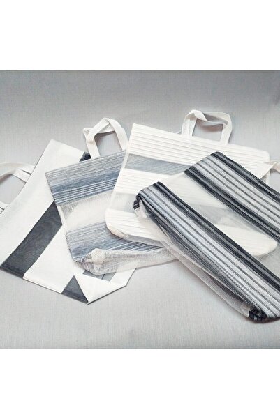 SALİHLER AMBALAJ PLASTİK 100 Adet Trend Boy Zebra Stor Eczane Çantası Karışık Renklerde