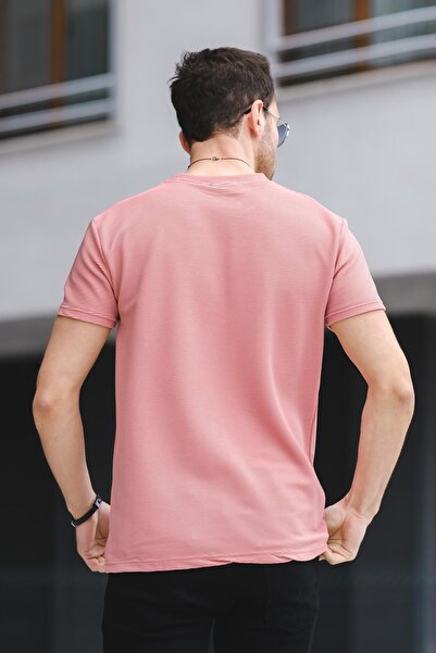 Oksit Ανδρικό μπλουζάκι από ύφασμα Caster Ottoman Basic Slim Fit Lycra