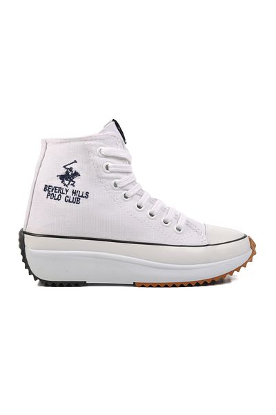 Beverly Hills Polo Club PO-30100 حذاء رياضي أبيض للجنسين - حذاء رياضي
