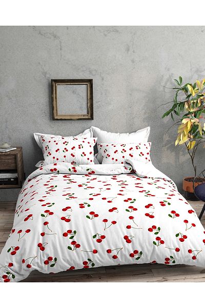 ALACA HOME COLLECTİON 6 Piece Cherry Double Duvet Cover Set