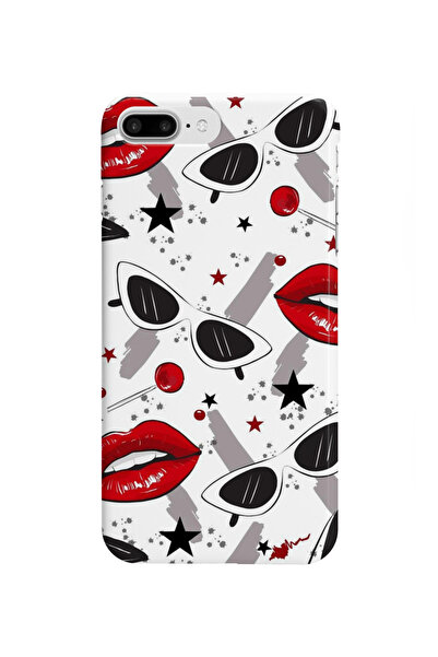 izzytech حافظة لهاتف آيفون 8 بلس، حافظة آيفون 7 بلس، سيليكون ناعم، تصميم بناتي