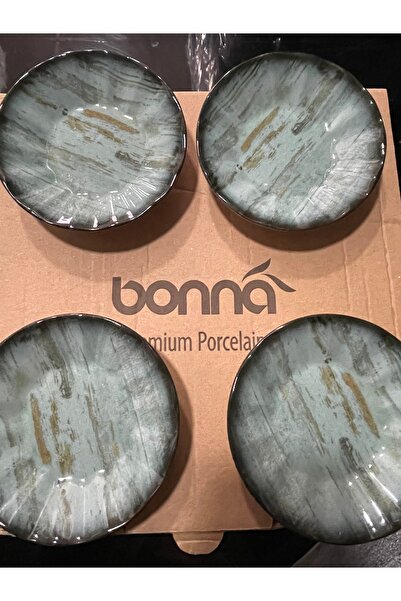 Bonna Porselen طبق شاي من سلسلة Madere مكون من 6 قطع