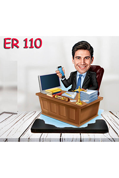 Özcan Tasarım Kişiye Özel Ahşap Biblo - Masa Başı Karikatür Biblo - Erkek Bib...